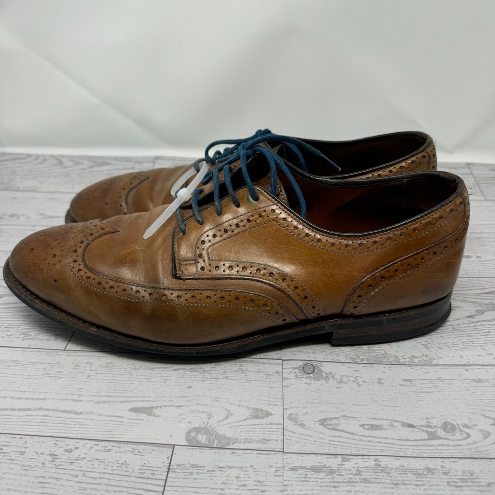 Allen Edmonds Lombard Wingtip‎ Oxford Shoes Men 95 EE Brown Leather Lace Up